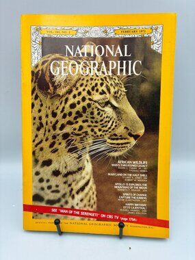 National Geographic Magazine February 1972 African Wildlife Pre-Owned